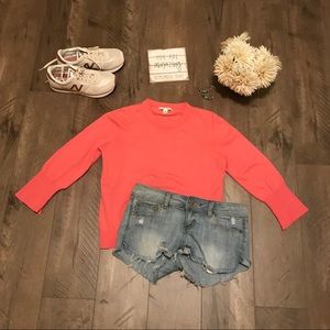 Banana Republic pink 3/4 sleeve sweater. Medium.